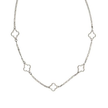 Joy Susan Silver Quatrefoil Necklace