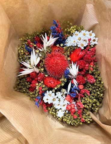 Dried Bouquet | Red White and Blue