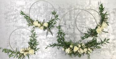 Bridal Party Floral Hoops
