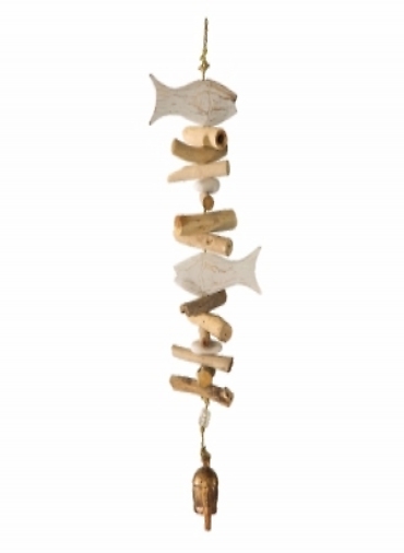 Double Wooden Fish Wind Chime