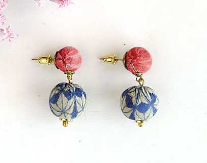 Kantha Betty Drop Earrings