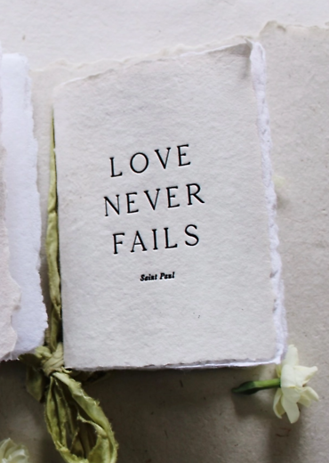 Love Never Fails | Handmade Notebook