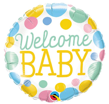 4\" Stick Balloon | Welcome Baby