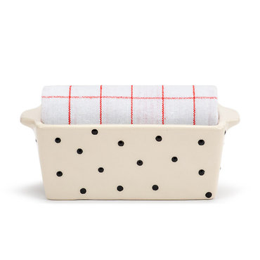 Mini Loaf Pan with Towel Set - Heart Ornaments