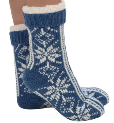 Snoozies Snowflake Socks | Blue