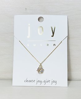 Joy Susan Necklace- Gold Wrapped Gem
