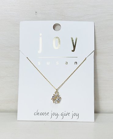 Joy Susan Necklace- Gold Wrapped Gem
