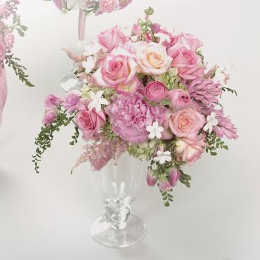 32. Pink Rose, Stephanotis and Hyacinth Bouquet