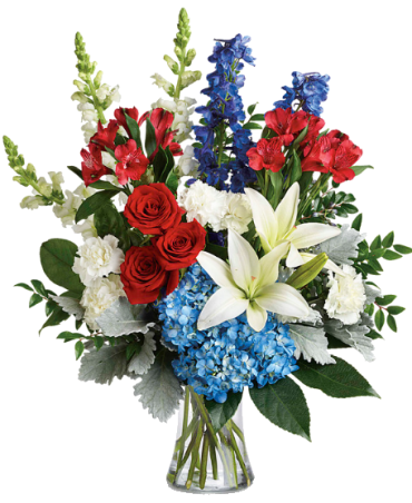 Patriotic Honor Vase Arrangement Style 1