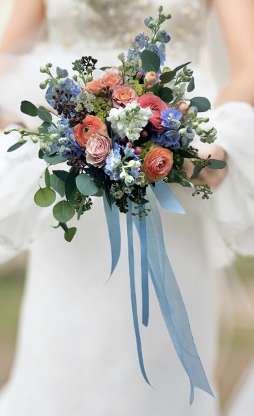 Blue Bridal Bouquet