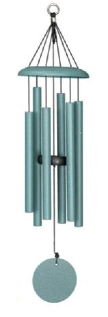 Wind Chime Corinthian Bells 27\" Patina Green