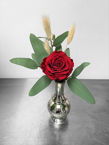Everlasting Red Rose Bud Vase | Style 2