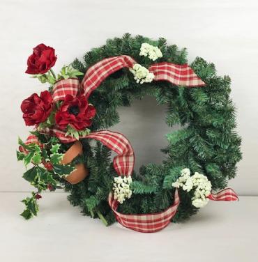 Garden Greetings Silk Christmas Wreath