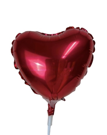 4\" Stick Balloon | Red Heart