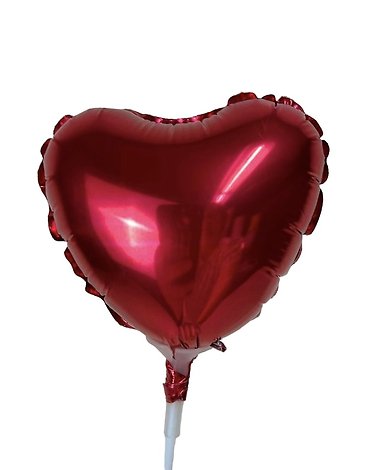 4\" Stick Balloon | Red Heart