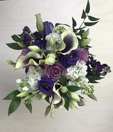 Pretty in Purple Bridesmaid\'s Bouquet