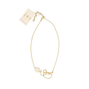 Joy Susan Hammered Pendant With Pearl Necklace