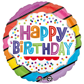 4\" Stick Balloon | Happy Birthday