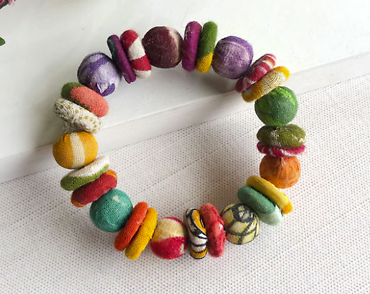 Kantha Button Bracelet