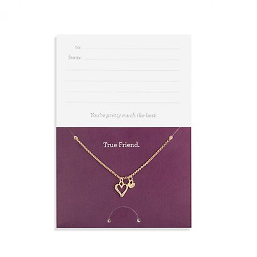 True Friend Heart Necklace | On Card