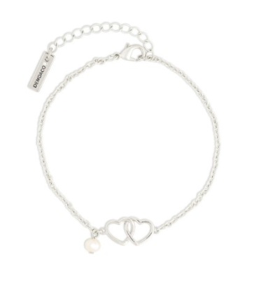 Bracelet | Dainty Double Heart/Silver