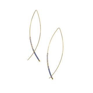 Joy Susan Blue Threader Earrings