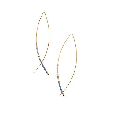 Joy Susan Blue Threader Earrings