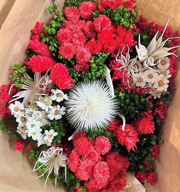 Dried Bouquet | Red and Green