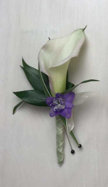 Lavender Blossom Boutonniere