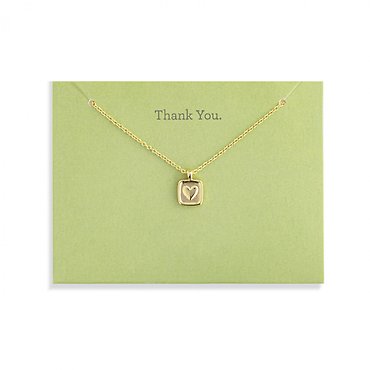 Thank You Heart Necklace | On Card