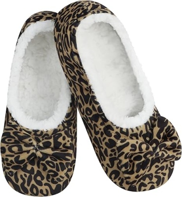 Snoozies Leopard Slippers