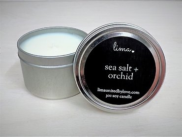 Scented Lima Candle | Sea Salt & Orchid