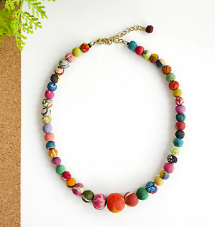 Kantha Graduated Choker