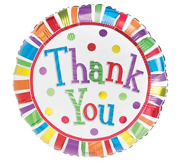 9\" Stick Ballon | Thank You