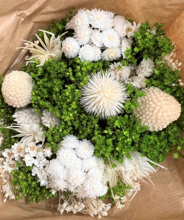 Dried Bouquet | White and Green