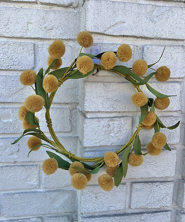 Golden Pom-Pom Wreath