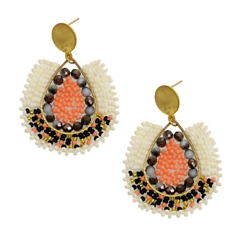 Joy Susan Bead Teardrop Stud Earrings