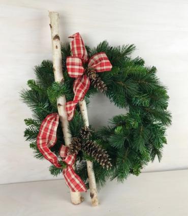 Wintertime Silk Christmas Wreath