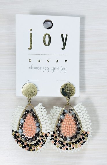 Joy Susan Bead Teardrop Stud Earrings