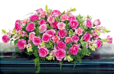 Peaceful Pinks Casket Spray Style 2