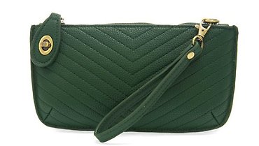 Wristlet/Crossbody Clutch | Quilted Forest Green