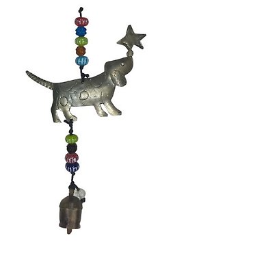 Dog with Star Wind Chime
