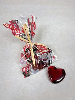 Glass Heart in a Gift Bag