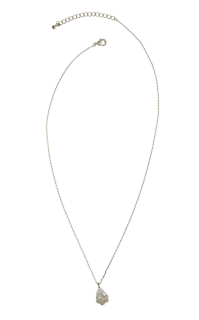 Joy Susan Necklace- Silver Flower Teardrop