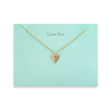 Love You Heart Necklace | On Card