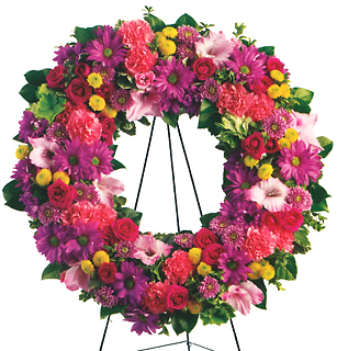 Peaceful Pinks Standing Wreath