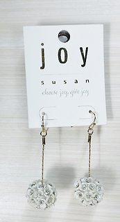 Joy Susan Flower Ball Drop Earrings