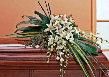 Orchid Elegance Casket Spray