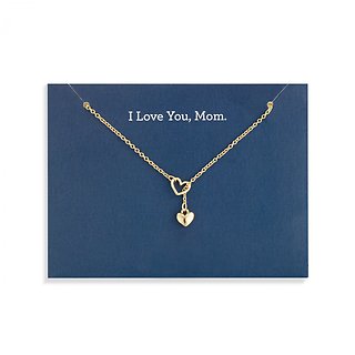 I Love You, Mom Heart Necklace | On Card