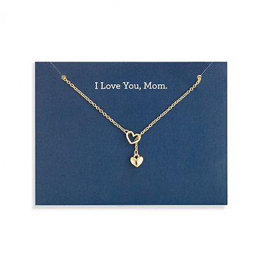 I Love You, Mom Heart Necklace | On Card